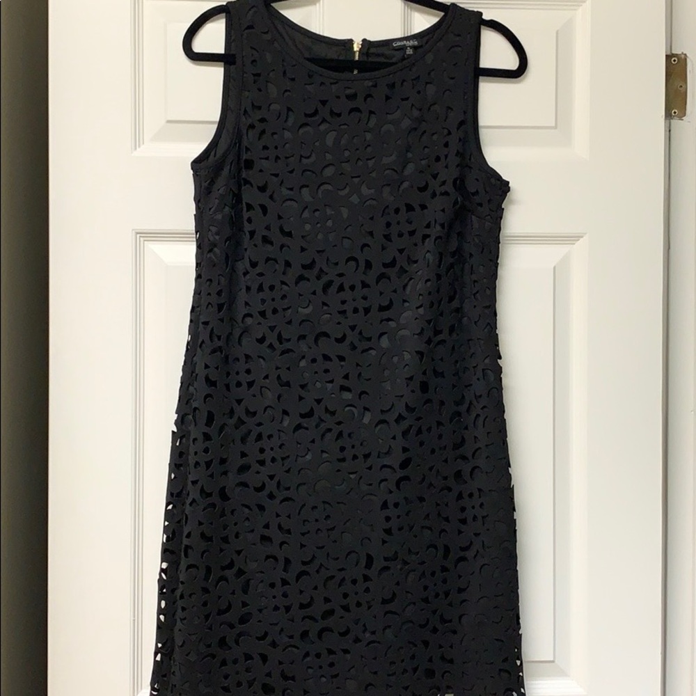 Conrad C Collection laser cut black dress